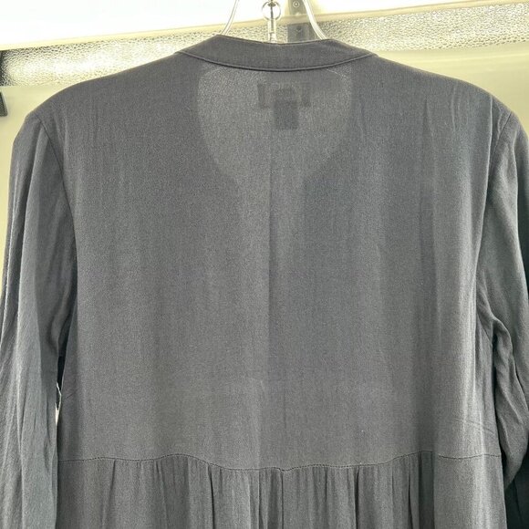 Old Navy Women's Long Sleeve Pleated Shift Dress Charcoal Size Small - Picture 6 of 9